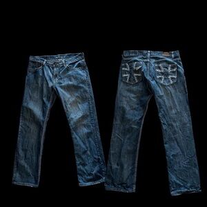 Distressed vintage Cross-Grunge Jeans